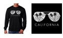 LA Pop Art Men's Word Art - California Shades Long Sleeve T-Shirt